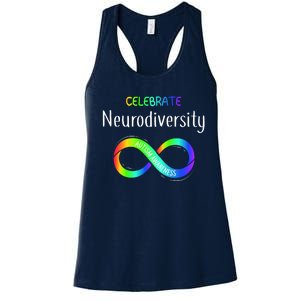 Celebrate Neurodiversity Autism Awareness Month Infinity Women's Racerback Tank