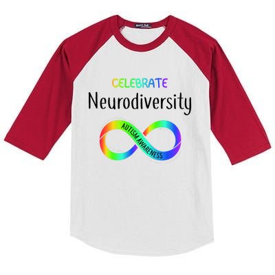 Celebrate Neurodiversity Autism Awareness Month Infinity Kids Colorblock Raglan Jersey