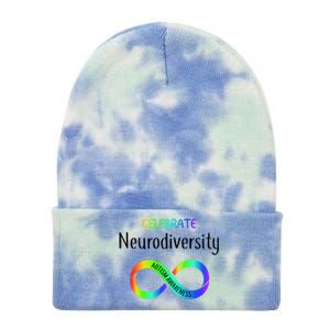 Celebrate Neurodiversity Autism Awareness Month Infinity Tie Dye 12in Knit Beanie