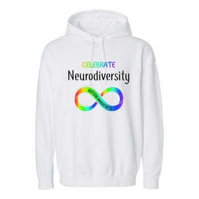 Celebrate Neurodiversity Autism Awareness Month Infinity Garment-Dyed Fleece Hoodie