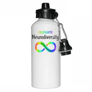 Celebrate Neurodiversity Autism Awareness Month Infinity Aluminum Water Bottle 