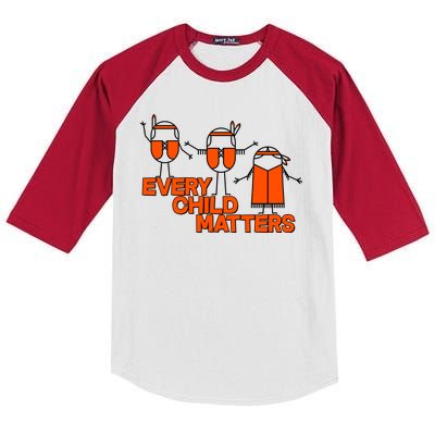 Cute Native American Every Child Matters Kids Colorblock Raglan Jersey