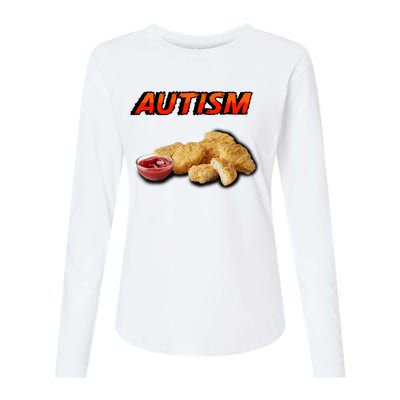 Chicken Nugget Autism Cringey Womens Cotton Relaxed Long Sleeve T-Shirt