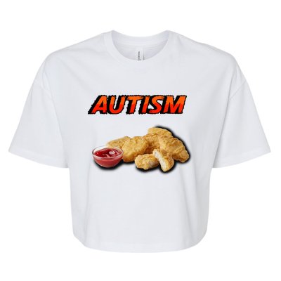 Chicken Nugget Autism Cringey Bella+Canvas Jersey Crop Tee