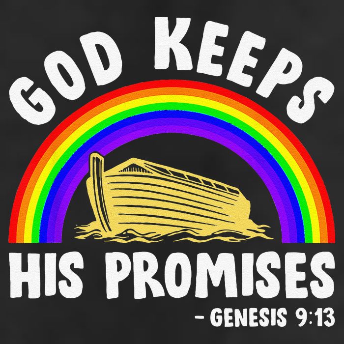 Christian Noah Ark Jesus God Keeps His Promises Rainbow Cool Comfort Performance Bucket Hat