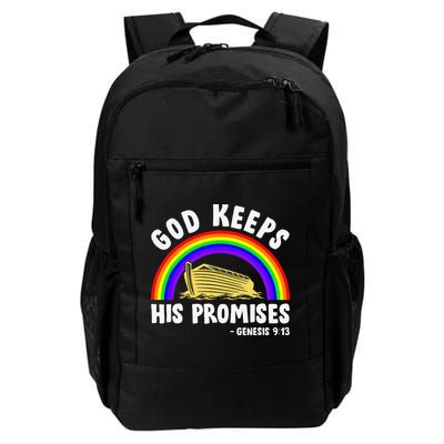 Christian Noah Ark Jesus God Keeps His Promises Rainbow Backpack