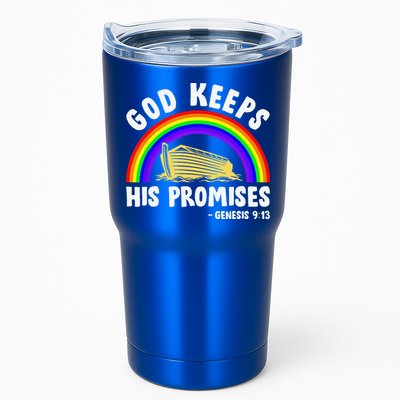 Christian Noah Ark Jesus God Keeps His Promises Rainbow Tumbler