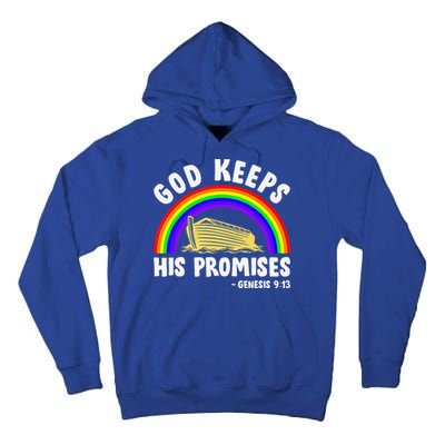 Christian Noah Ark Jesus God Keeps His Promises Rainbow Tall Hoodie