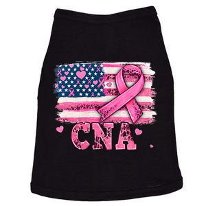 Cna Nurse American Flag P.I.N.K Ribbon Breast Cancer Awareness Doggie Tank