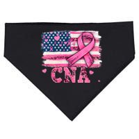 Cna Nurse American Flag P.I.N.K Ribbon Breast Cancer Awareness USA-Made Doggie Bandana