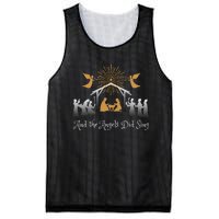 Christian Nativity And the Angels Did Sing Funny Christmas Mesh Reversible Basketball Jersey Tank