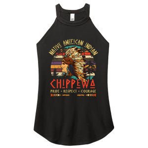 Chippewa Native American Indian Pride Indigenous Tribe Women's Perfect Tri Rocker Tank