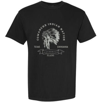 Comanche Native American Indian Pride Chief Respect Garment-Dyed Heavyweight T-Shirt