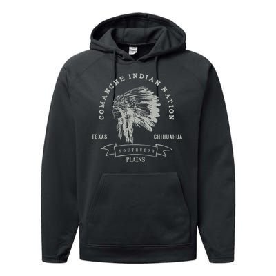 Comanche Native American Indian Pride Chief Respect Performance Fleece Hoodie