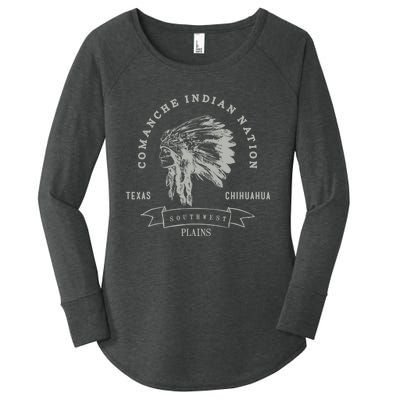 Comanche Native American Indian Pride Chief Respect Women's Perfect Tri Tunic Long Sleeve Shirt