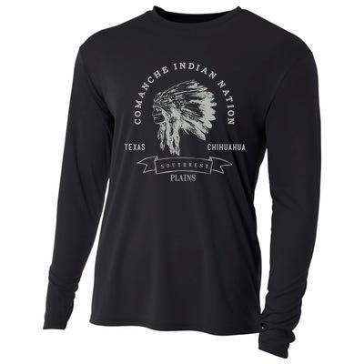 Comanche Native American Indian Pride Chief Respect Cooling Performance Long Sleeve Crew