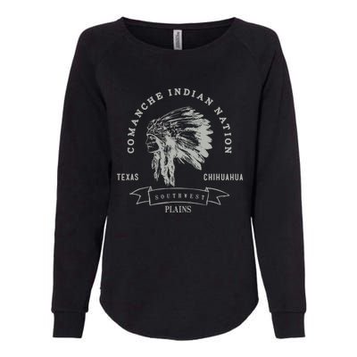 Comanche Native American Indian Pride Chief Respect Womens California Wash Sweatshirt