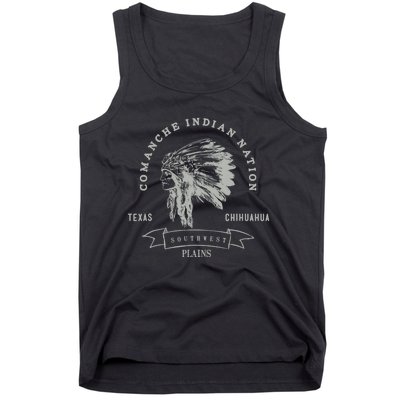 Comanche Native American Indian Pride Chief Respect Tank Top