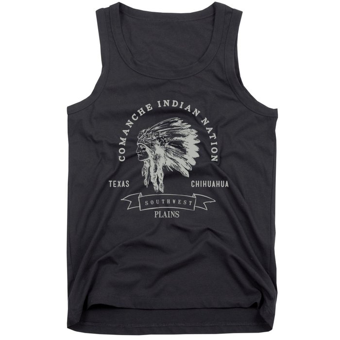 Comanche Native American Indian Pride Chief Respect Tank Top