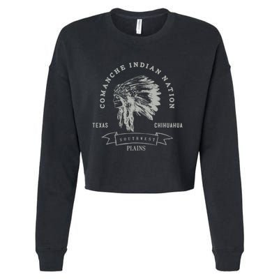 Comanche Native American Indian Pride Chief Respect Cropped Pullover Crew