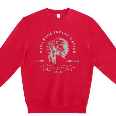 Comanche Native American Indian Pride Chief Respect Premium Crewneck Sweatshirt