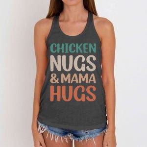 Chicken Nugs And Mama Hugs Nuggets Foodies Lovers Women's Knotted Racerback Tank