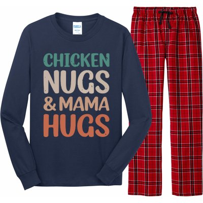 Chicken Nugs And Mama Hugs Nuggets Foodies Lovers Long Sleeve Pajama Set