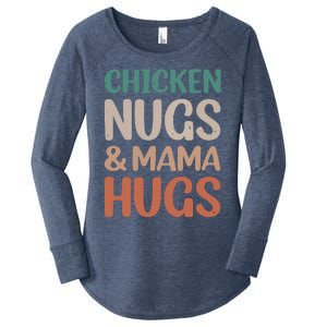 Chicken Nugs And Mama Hugs Nuggets Foodies Lovers Women's Perfect Tri Tunic Long Sleeve Shirt