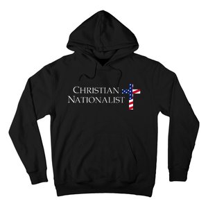 Christian Nationalist American Flag Cross Faith Hoodie