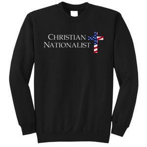 Christian Nationalist American Flag Cross Faith Sweatshirt