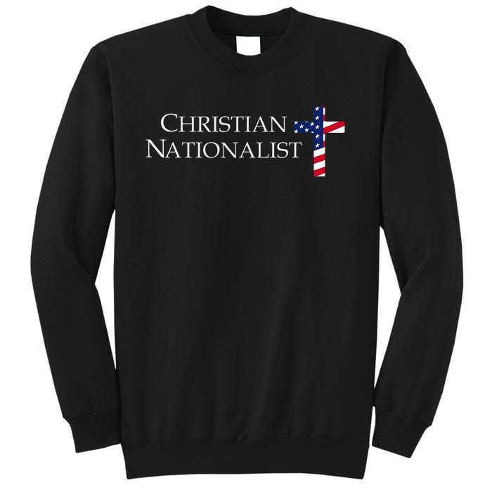 Christian Nationalist American Flag Cross Faith Sweatshirt