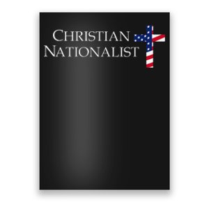 Christian Nationalist American Flag Cross Faith Poster