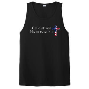 Christian Nationalist American Flag Cross Faith PosiCharge Competitor Tank