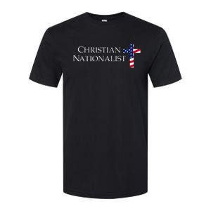 Christian Nationalist American Flag Cross Faith Softstyle CVC T-Shirt