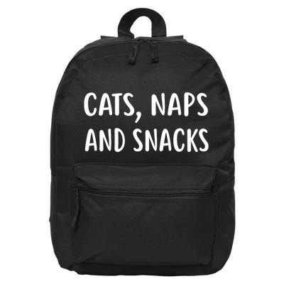 Cats Naps And Snacks Funny Ca Loer Gif 16 in Basic Backpack