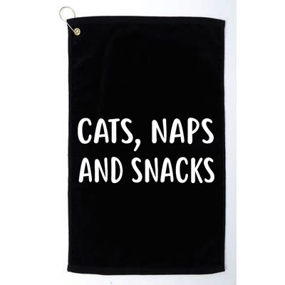 Cats Naps And Snacks Funny Ca Loer Gif Golf Towel