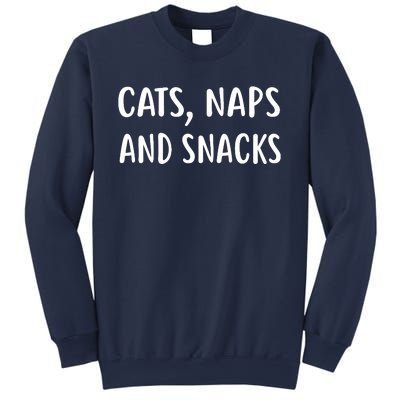 Cats Naps And Snacks Funny Ca Loer Gif Sweatshirt