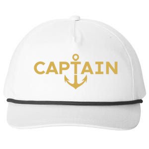 CAPTAIN NAUTICAL ANCHOR BOATER SAILOR YACHTING BOAT OWNER Snapback Five-Panel Rope Hat