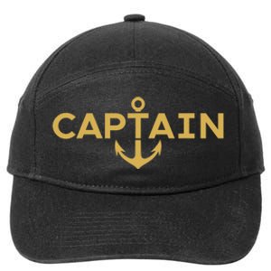 CAPTAIN NAUTICAL ANCHOR BOATER SAILOR YACHTING BOAT OWNER 7-Panel Snapback Hat