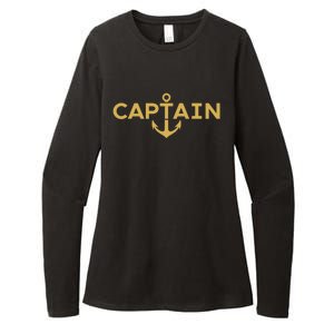 CAPTAIN NAUTICAL ANCHOR BOATER SAILOR YACHTING BOAT OWNER Womens CVC Long Sleeve Shirt