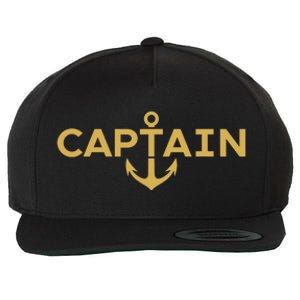 CAPTAIN NAUTICAL ANCHOR BOATER SAILOR YACHTING BOAT OWNER Wool Snapback Cap