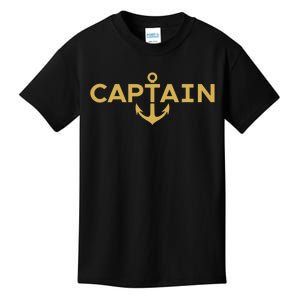 CAPTAIN NAUTICAL ANCHOR BOATER SAILOR YACHTING BOAT OWNER Kids T-Shirt