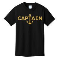 CAPTAIN NAUTICAL ANCHOR BOATER SAILOR YACHTING BOAT OWNER Kids T-Shirt