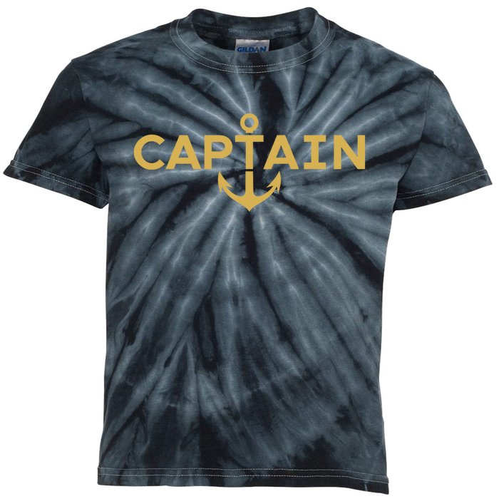 CAPTAIN NAUTICAL ANCHOR BOATER SAILOR YACHTING BOAT OWNER Kids Tie-Dye T-Shirt