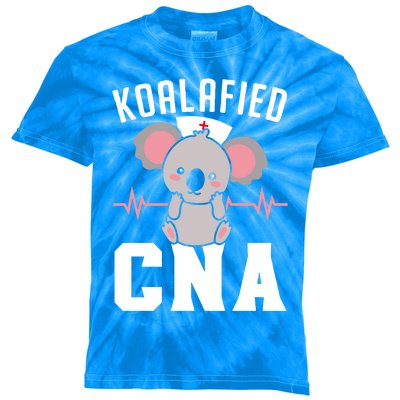 Certified Nursing Assistant Medical Worker Koalafied Cna Gift Kids Tie-Dye T-Shirt