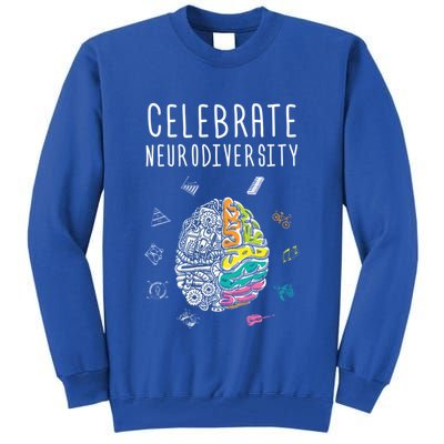 Celebrate Neurodiversity Adhd Autism Asd Awareness Gift Tall Sweatshirt