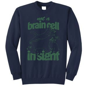 Cat Not A Brain Cell In Sight Tall Sweatshirt