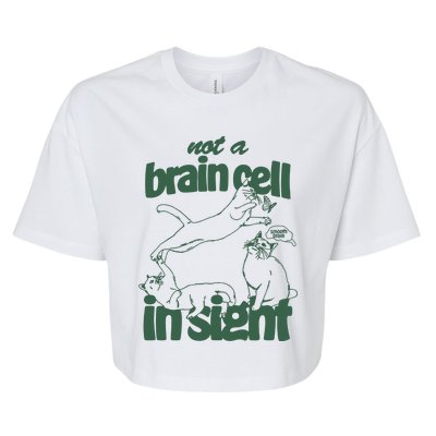 Cat Not A Brain Cell In Sight Bella+Canvas Jersey Crop Tee