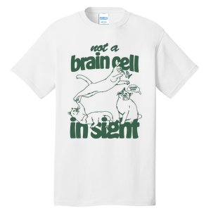 Cat Not A Brain Cell In Sight Tall T-Shirt