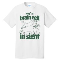 Cat Not A Brain Cell In Sight Tall T-Shirt